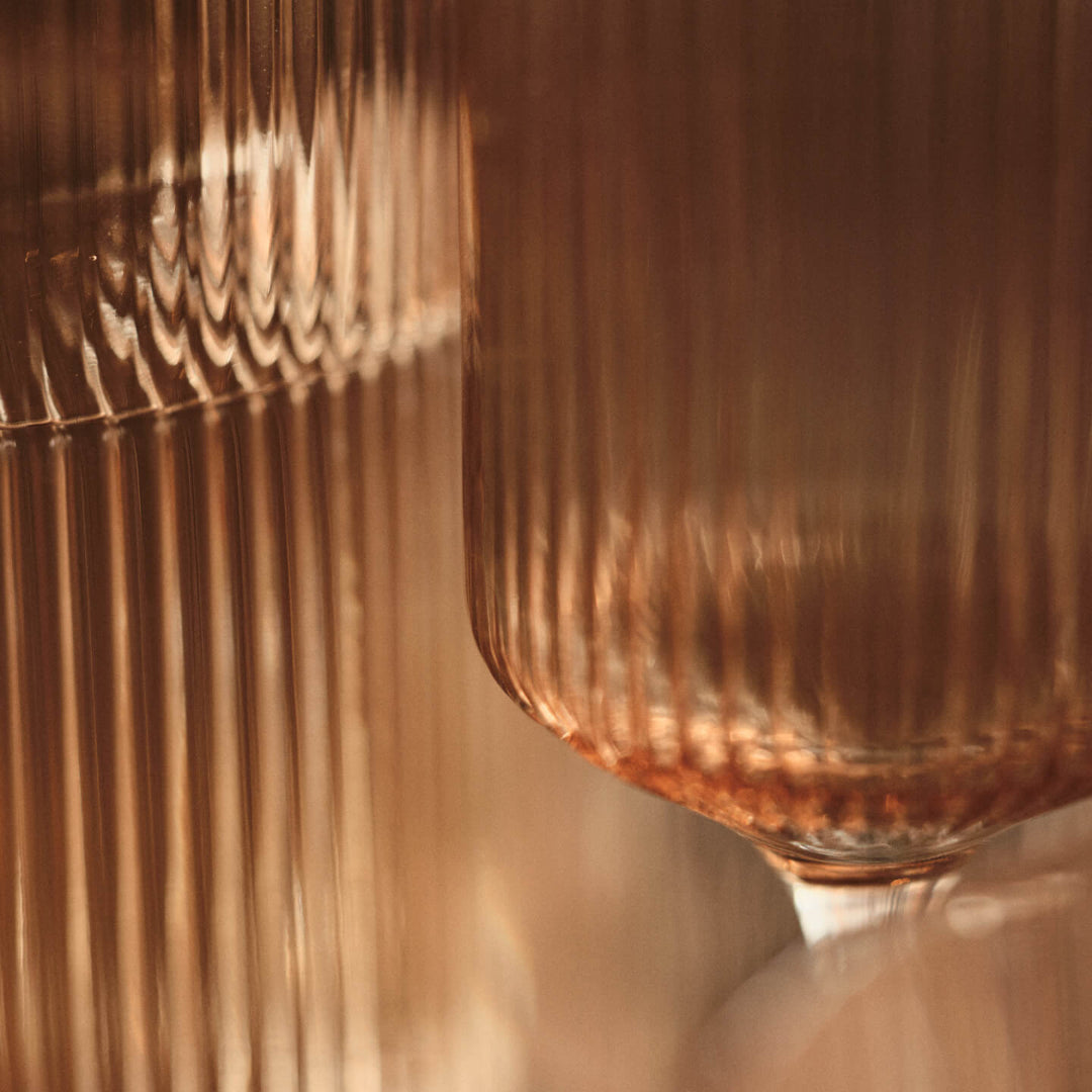 Ferm Living Ripple Champagne Flutes - Set of 2 - Blush - Batten Home