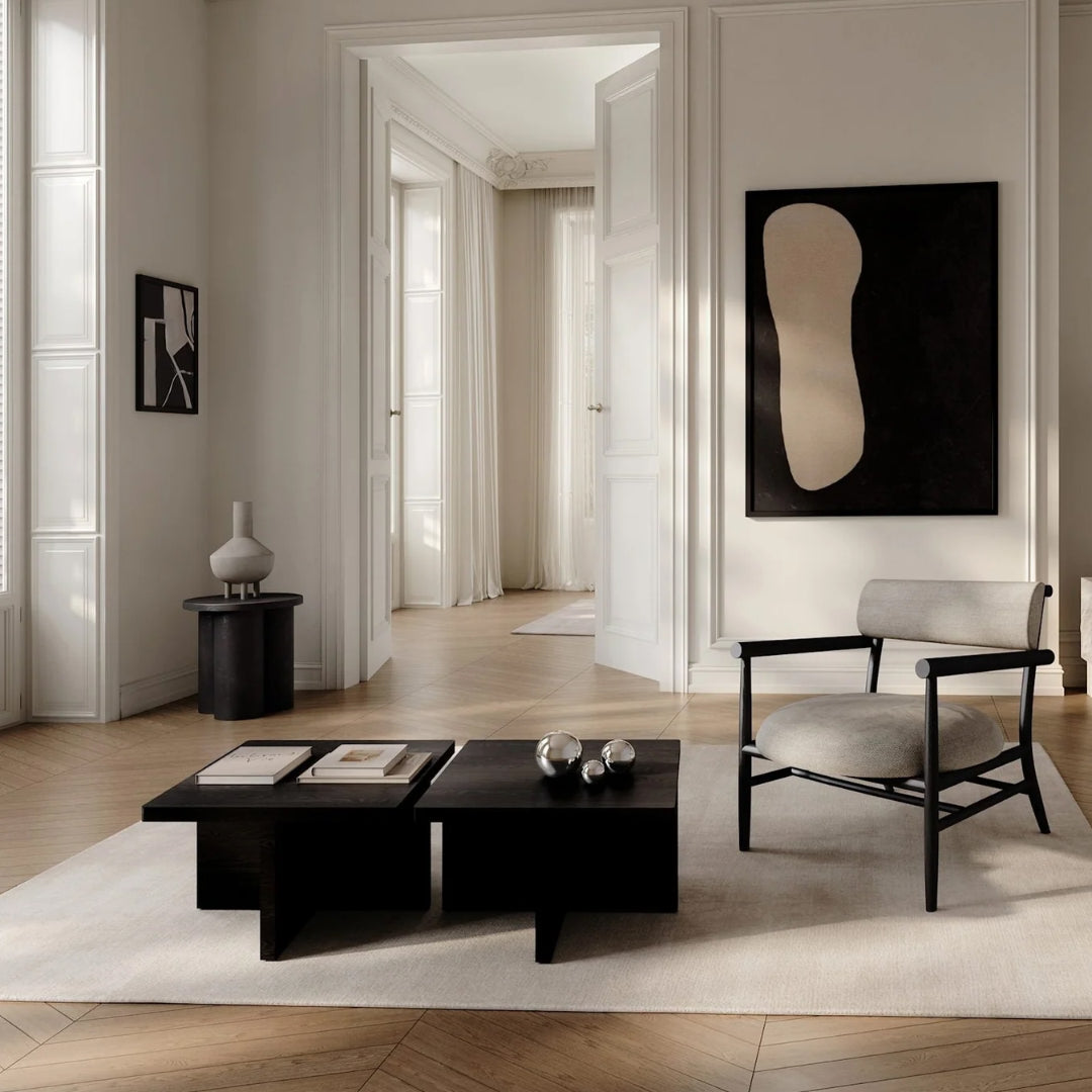 Brutus Coffee Table - Coffee Black Oak