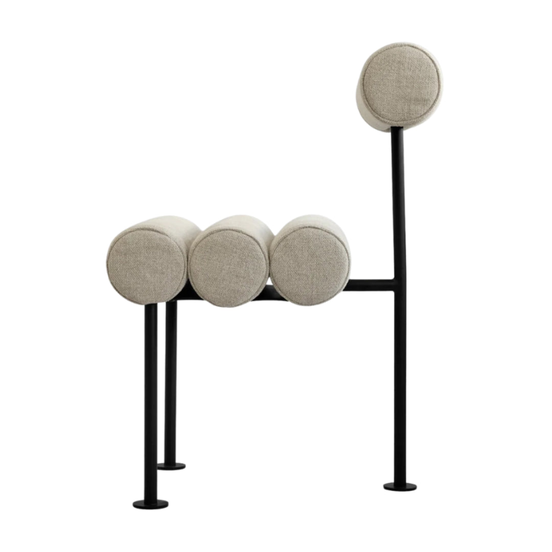 Hiro Dining Chair, Black Frame - Sand