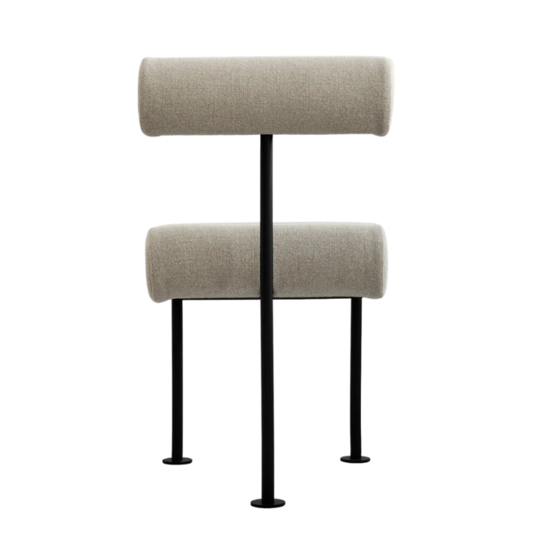 Hiro Dining Chair, Black Frame - Sand
