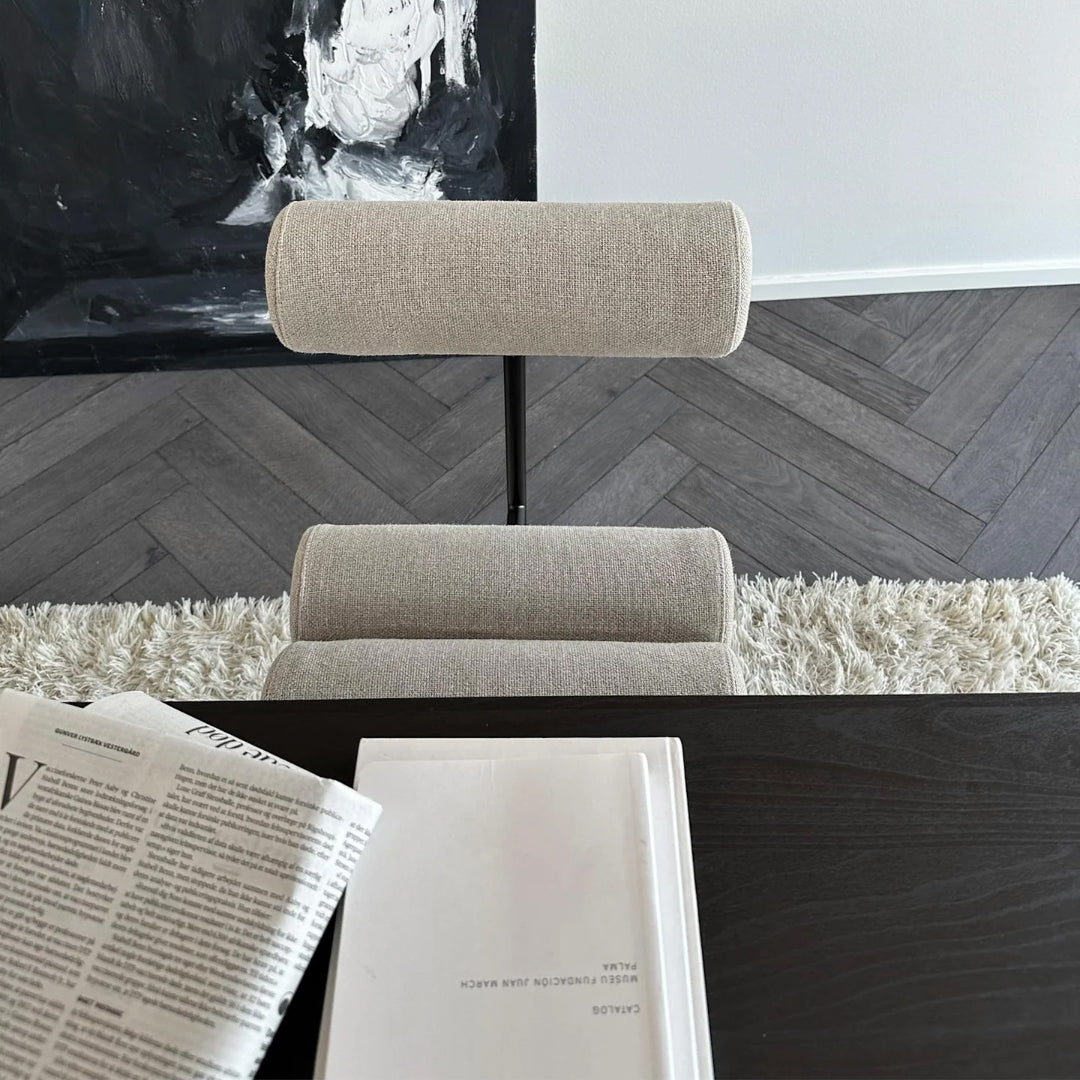 Hiro Dining Chair, Black Frame - Sand