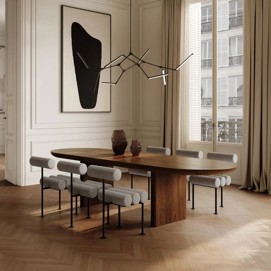 Hiro Dining Chair, Black Frame - Sand