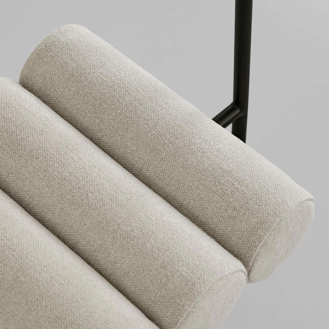 Hiro Dining Chair, Black Frame - Sand