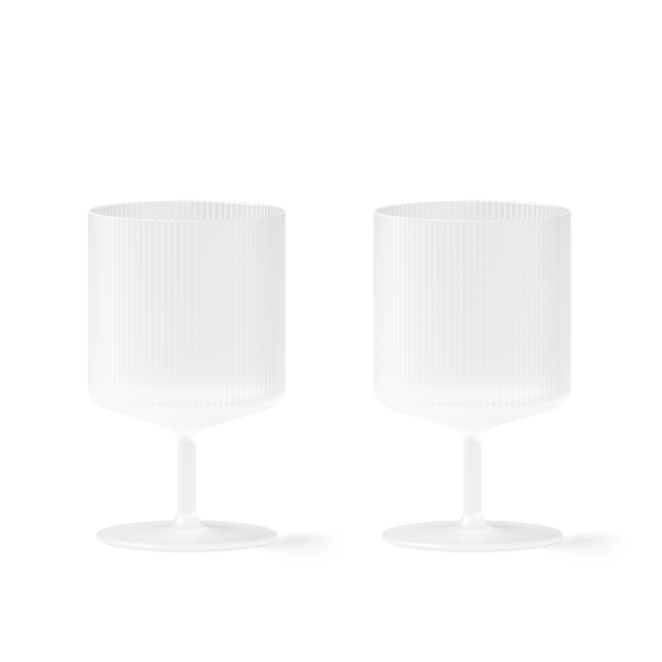 Ripple Wine Glass Set of 2 Frosted