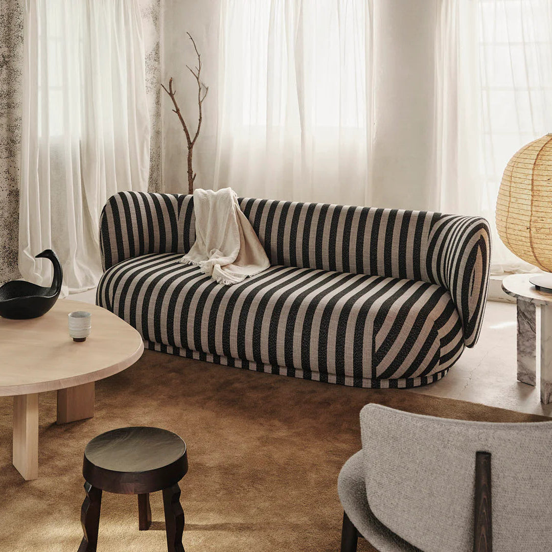 Rico Lounger Sofa - Louisiana - Sand/Black