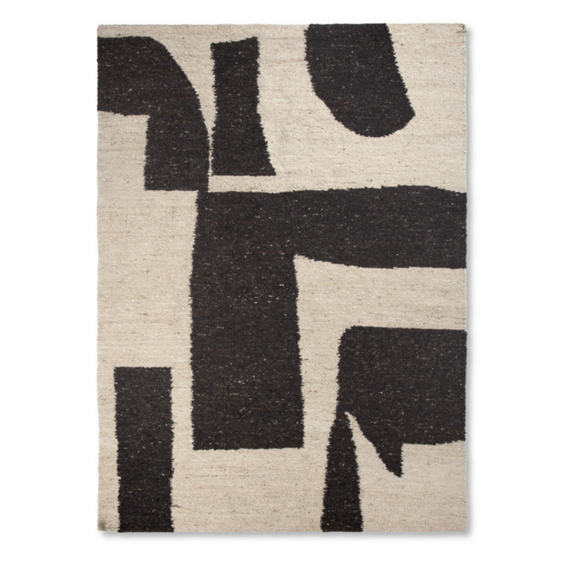 Piece Rug - Large - Off-White/Coffee