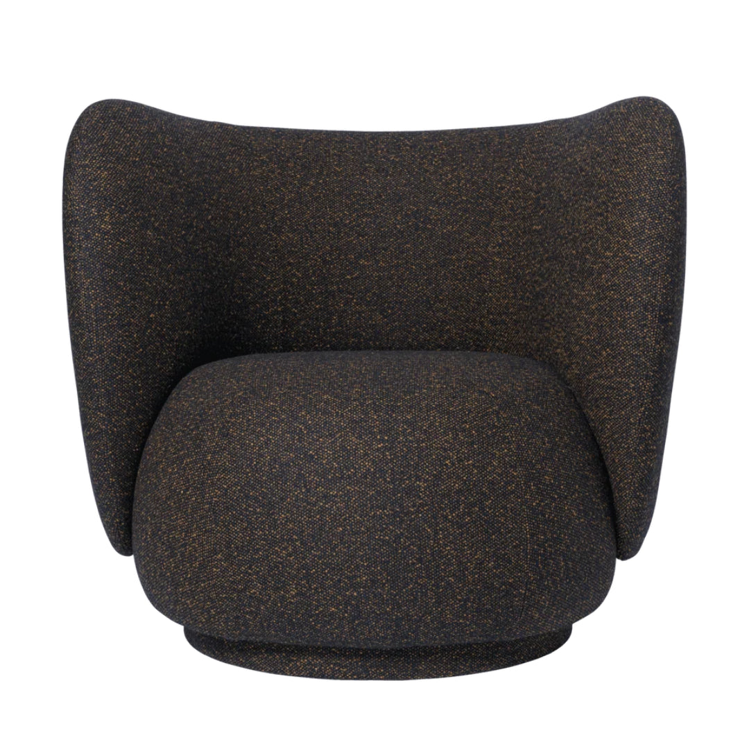Ferm Living Rico Lounge Chair - Vanir - Black/Honey - Batten Home