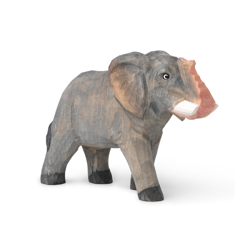 Animal Hand-Carved Wooden Toy - Elephant