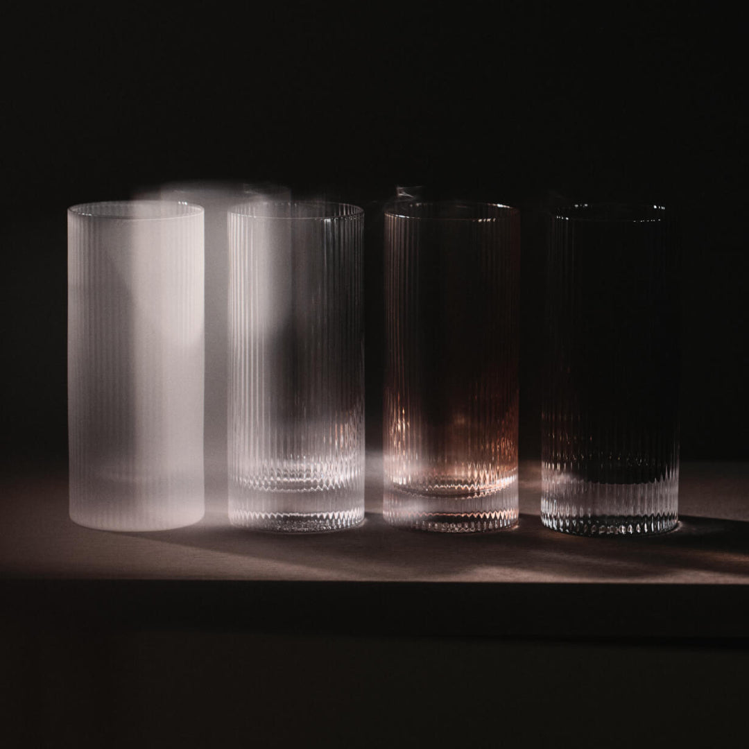 Ferm Living Ripple Highball Glasses - Set of 2 - Blush - Batten Home