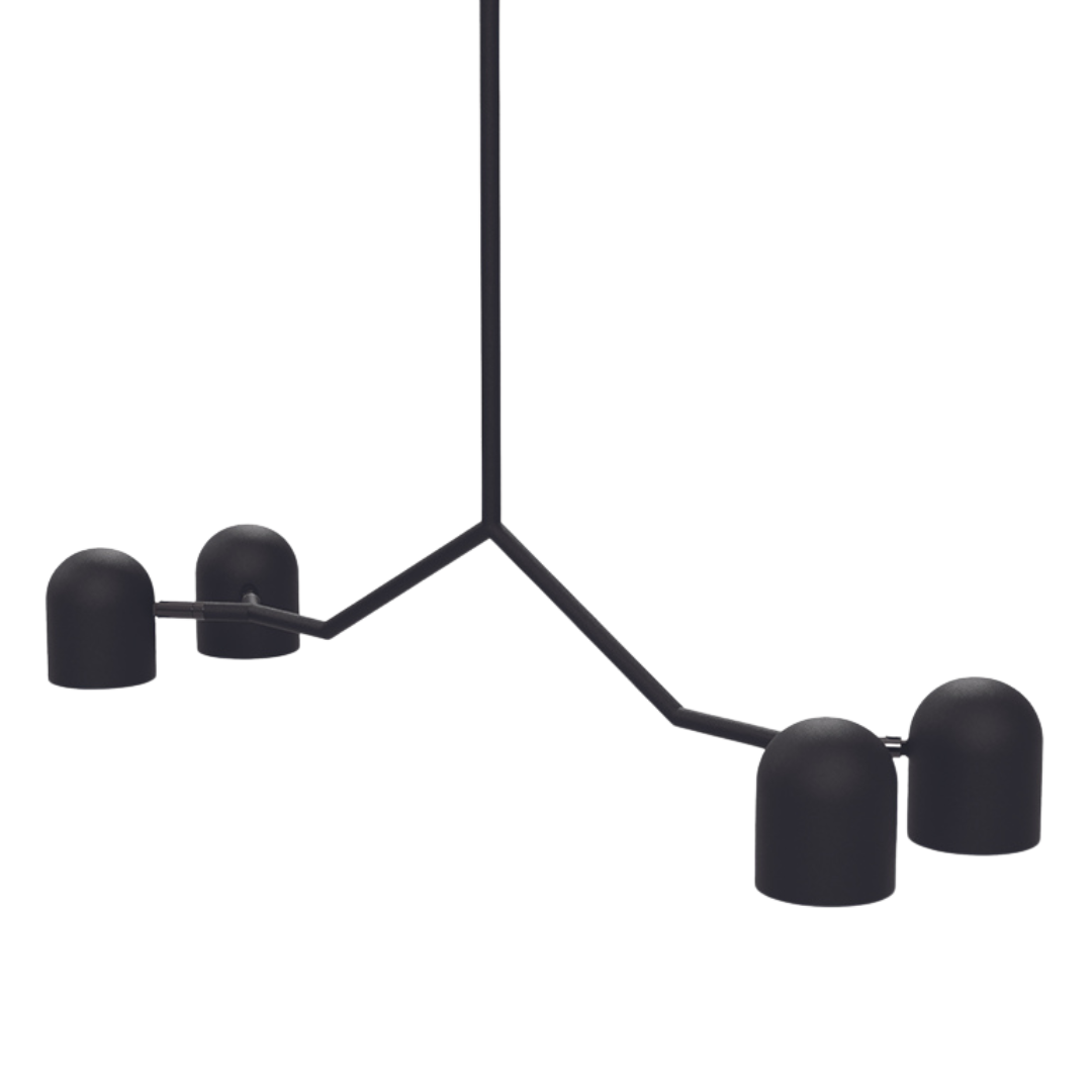 Tandem 4-Head Pendant Lamp Black - Gus Modern at Batten Home