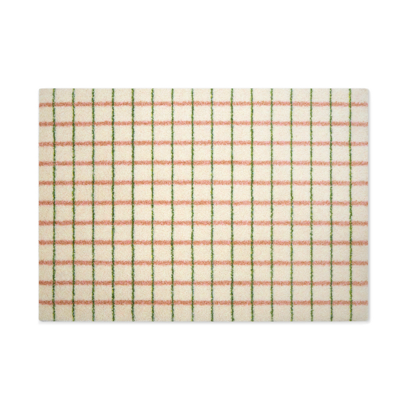 Heymat Grid Scandinavian Floor Mat Lime Candycane Batten Home
