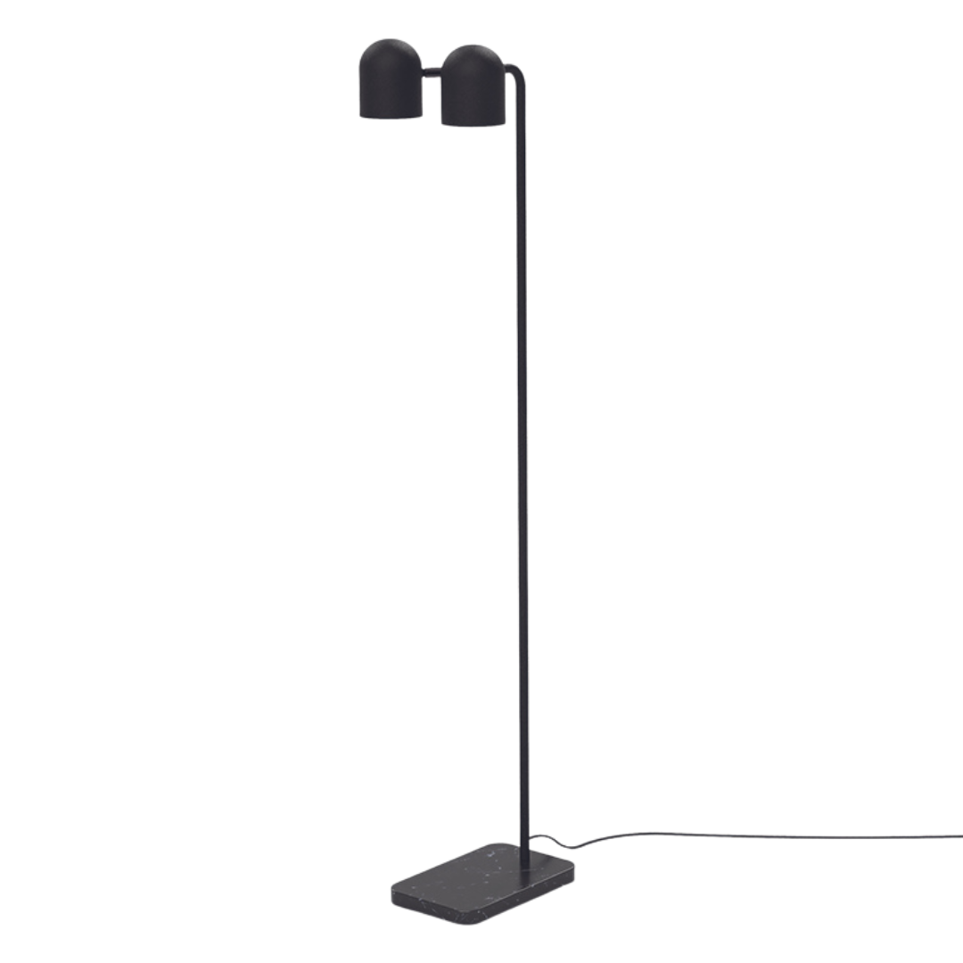 Tandem Floor Lamp Black - Gus Modern at Batten Home