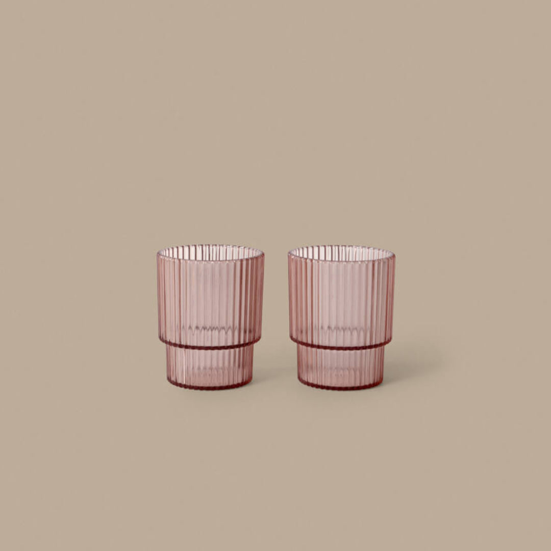 Ferm Living Ripple Kids Cups - Set of 2 - Blush - Batten Home