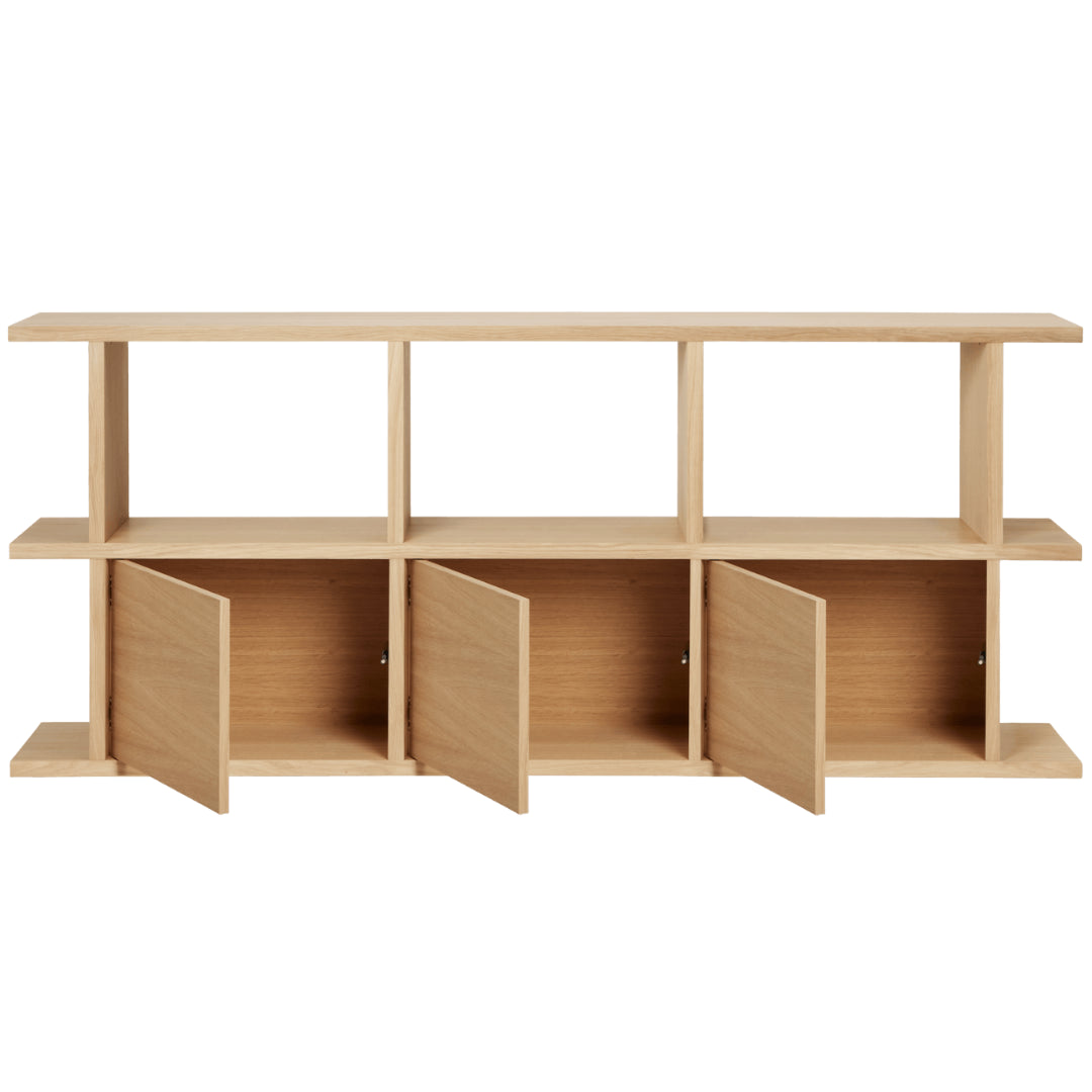 Ferm Living Kona Bookcase - 3x2 w/ 3 Cabinet Inserts - Batten Home