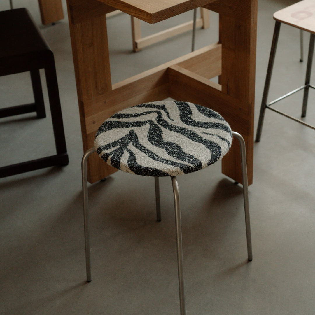 Frama Petit Rond Stool - Zebra Seat - Batten Home