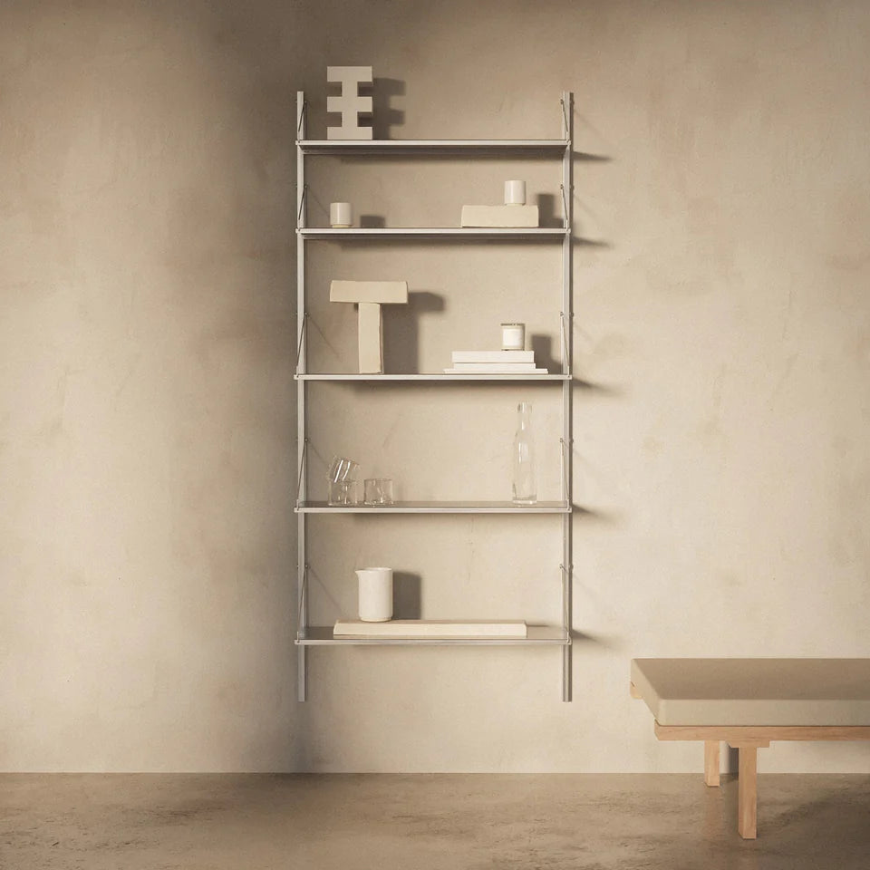Shelf Library Single Section │ H73 │ Stainless Steel - Batten Home