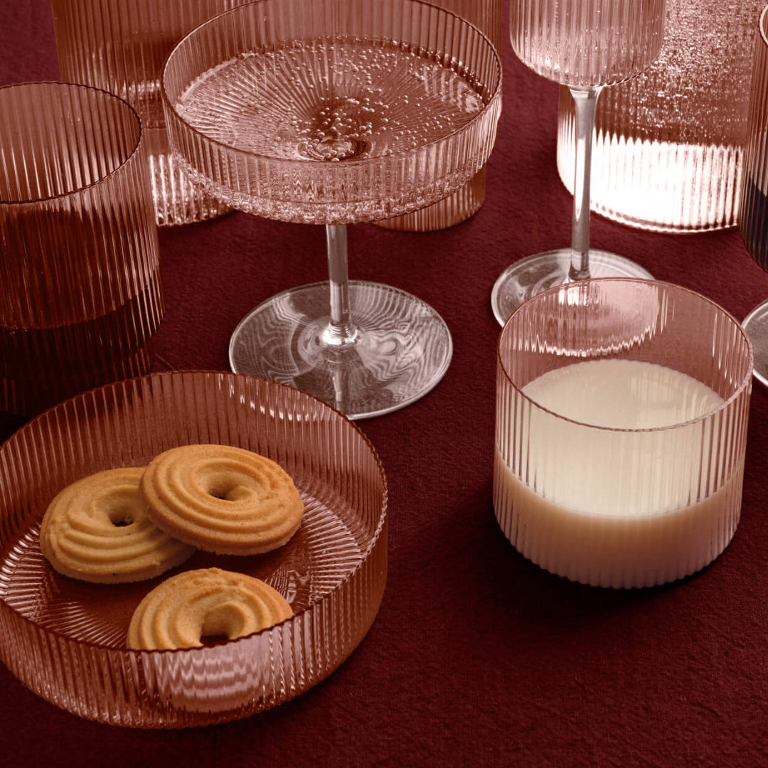 Ferm Living Ripple Serving Bowls Set - Blush - Batten Home