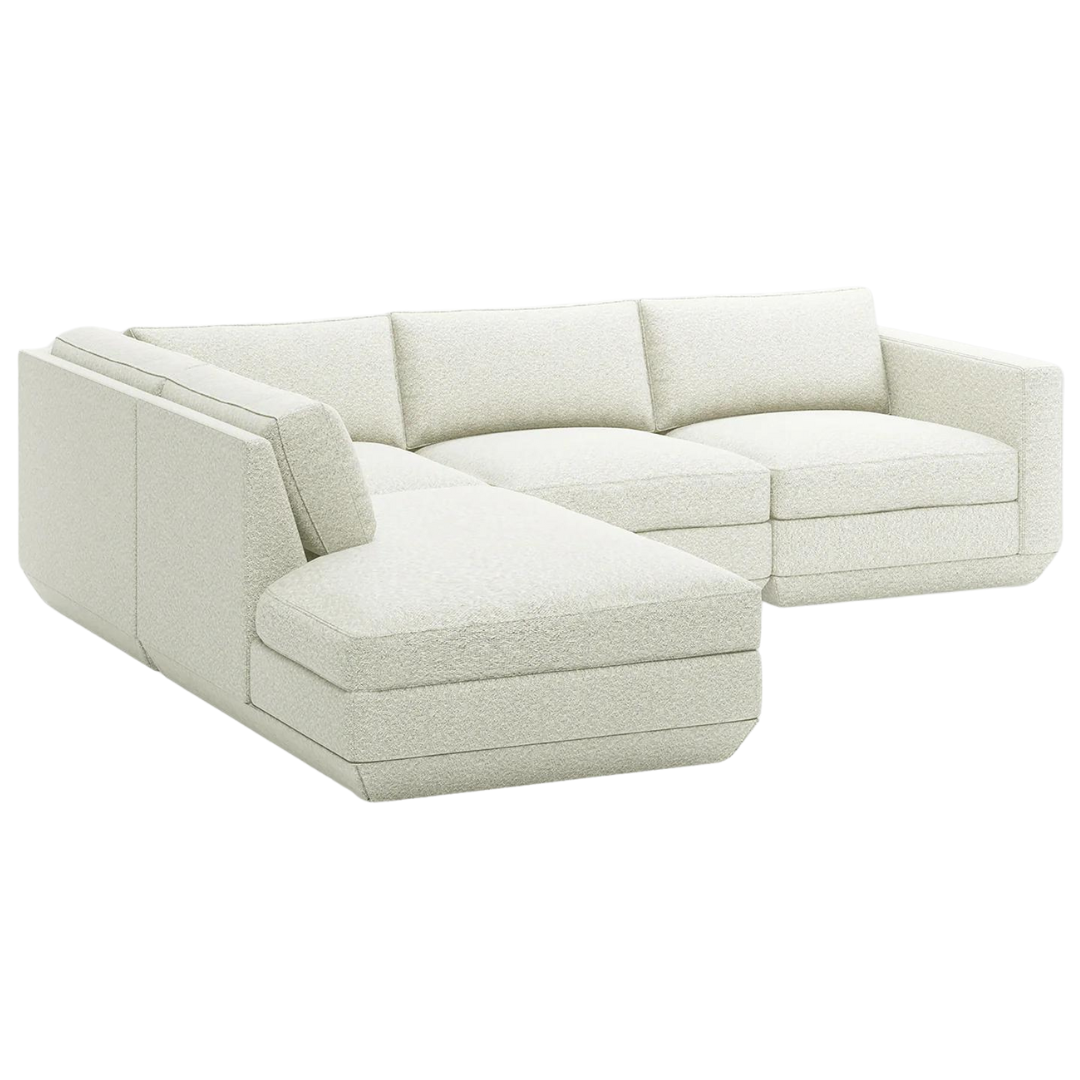 Podium Modular 4-Pc Lounge Sectional A Copenhagen Fossil LF- Gus Modern at Batten Home