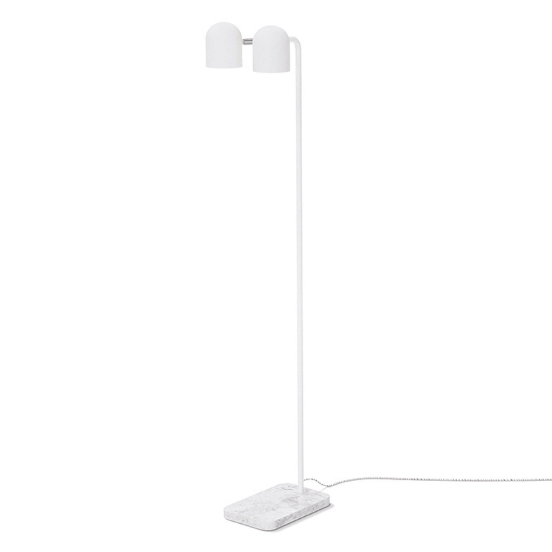 Tandem Floor Lamp White - Gus Modern at Batten Home