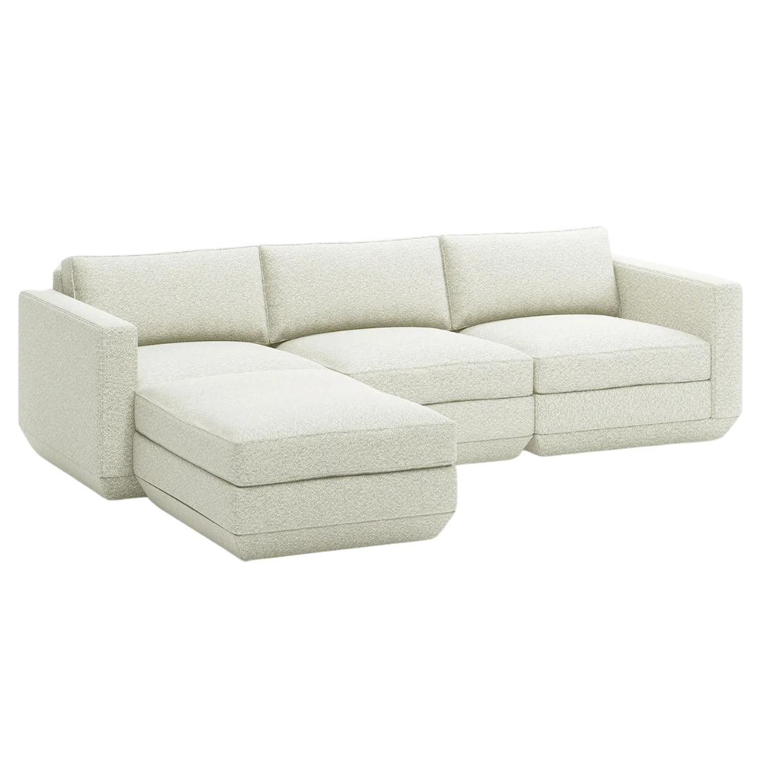 Podium Modular 4-Pc Sectional Copenhagen Fossil LF- Gus Modern at Batten Home