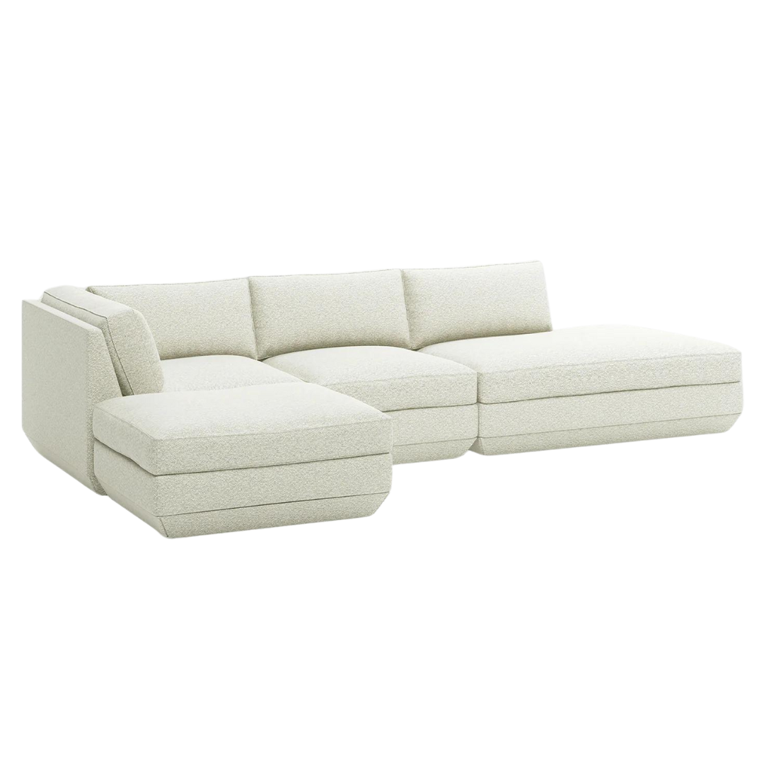 Podium Modular 4-Pc Sectional Copenhagen Fossil LF- Gus Modern at Batten Home