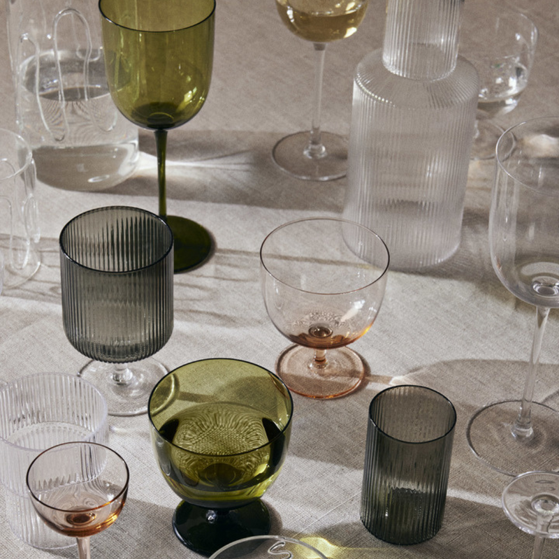 Host White Wine Glasses - Set of 2 - Moss Green