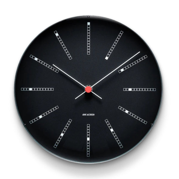 Arne Jacobsen Bankers Wall Clock Black 11.4 dia