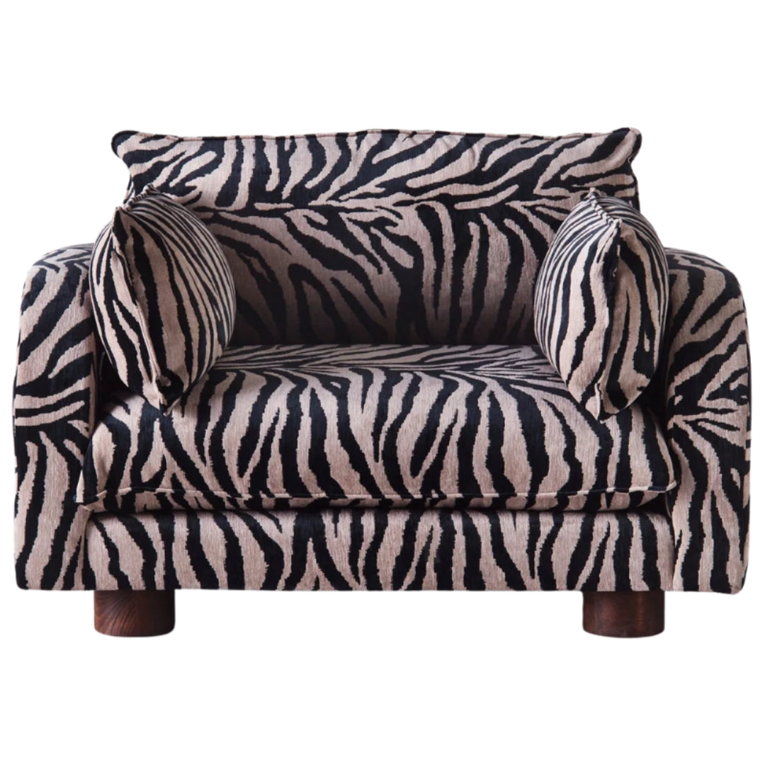 Miles Love Seat Zebra