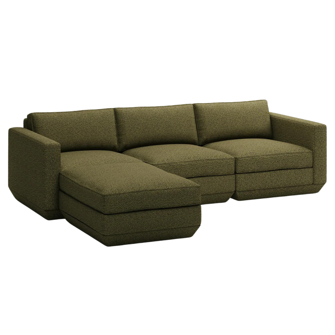 Podium Modular 4-Pc Sectional Copenhagen Terra LF- Gus Modern at Batten Home