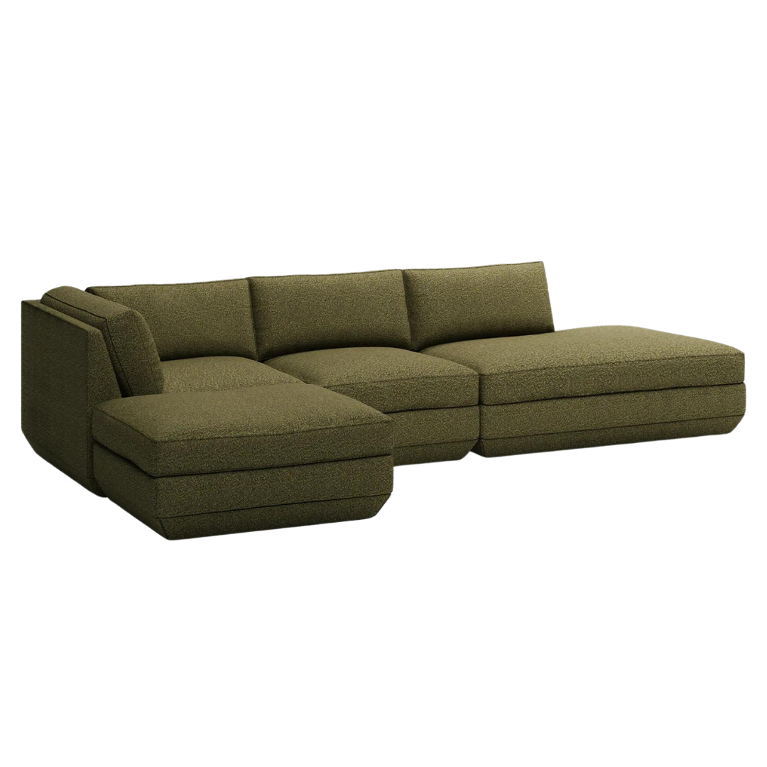 Podium Modular 4-Pc Sectional Copenhagen Terra LF- Gus Modern at Batten Home