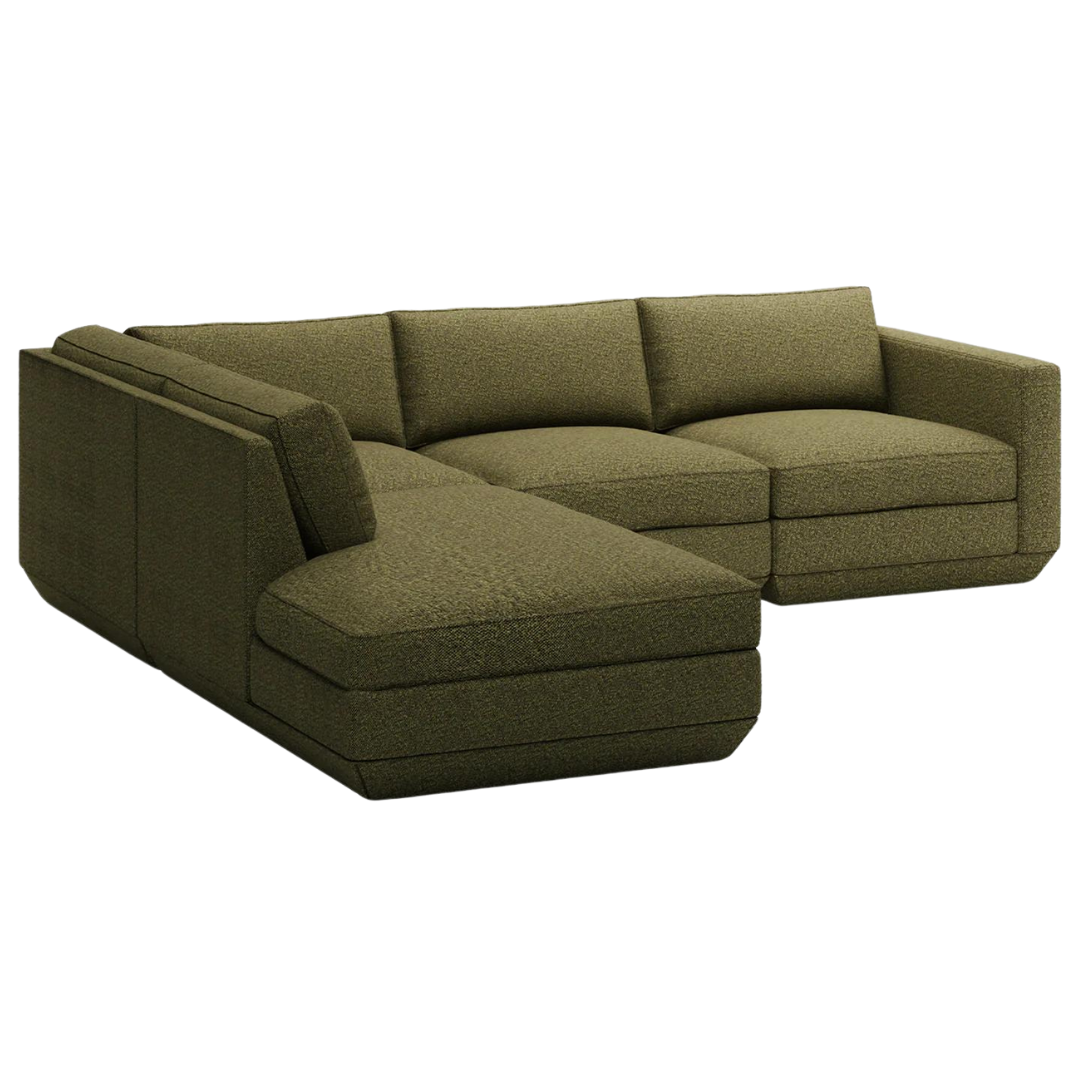 Podium Modular 4-Pc Lounge Sectional A Copenhagen Terra LF- Gus Modern at Batten Home
