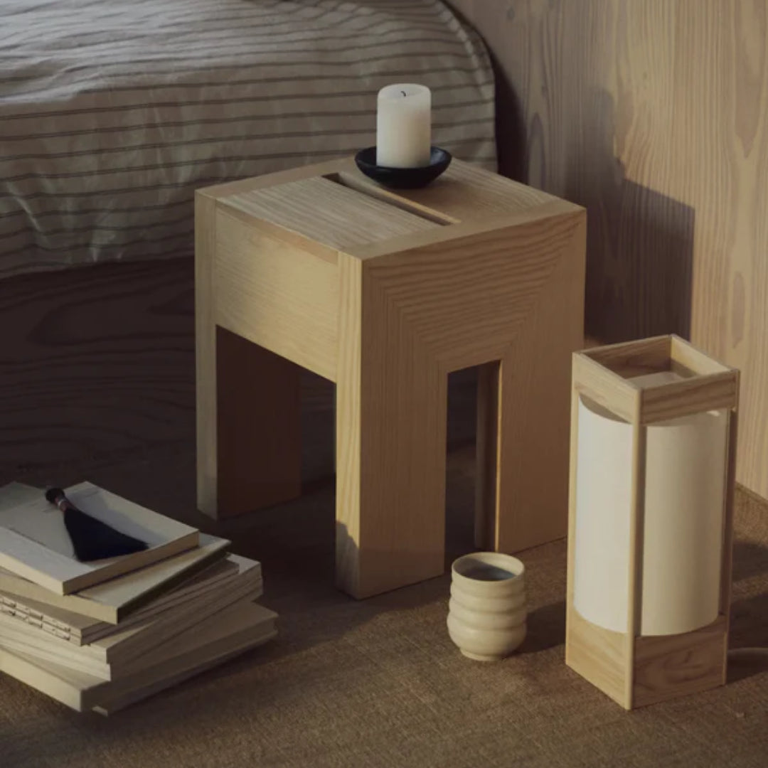 Form and Refine Monolith Side Table, Ash - Batten Home
