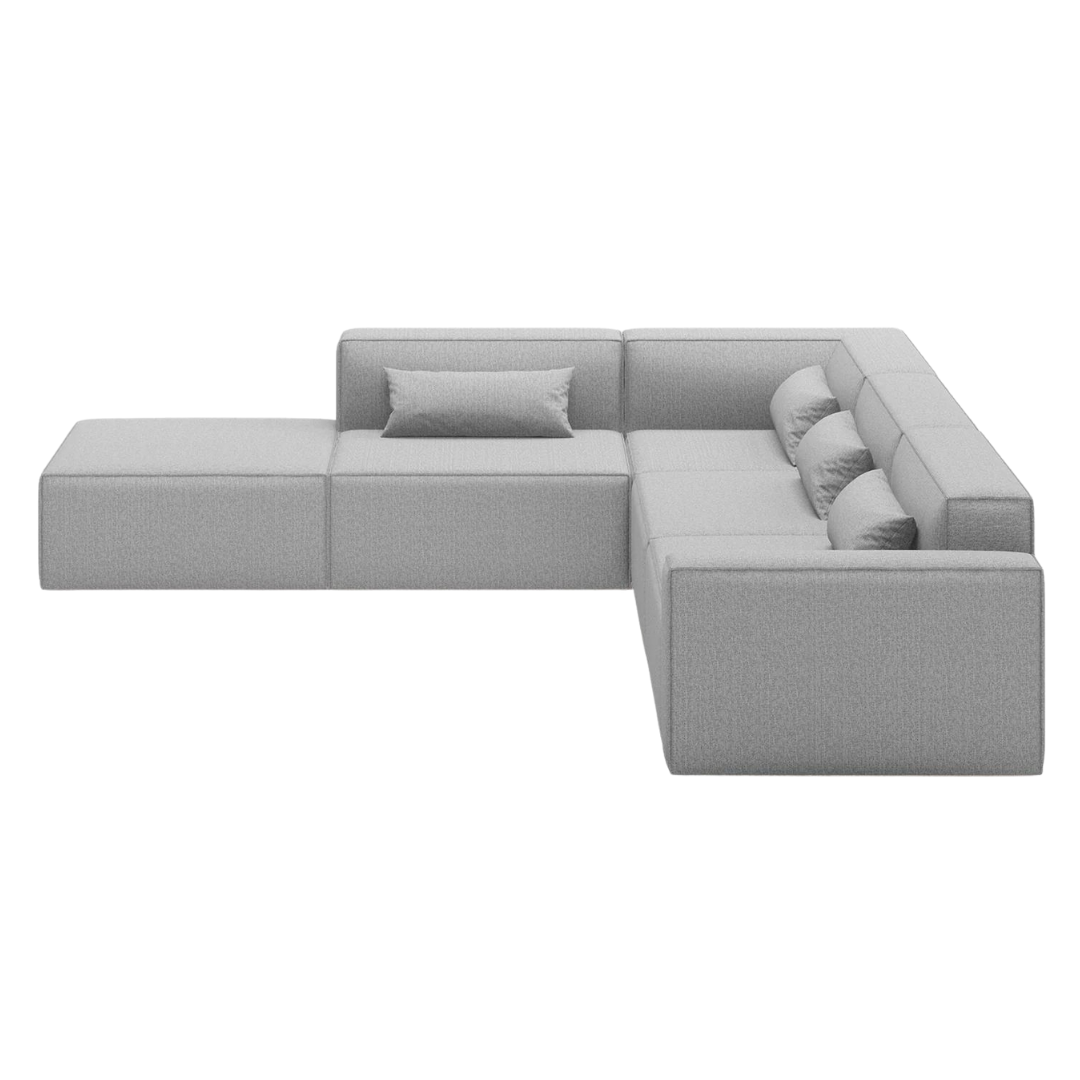 Mix Modular 5-Pc Sectional Parliament Stone LF - Gus Modern at Batten Home