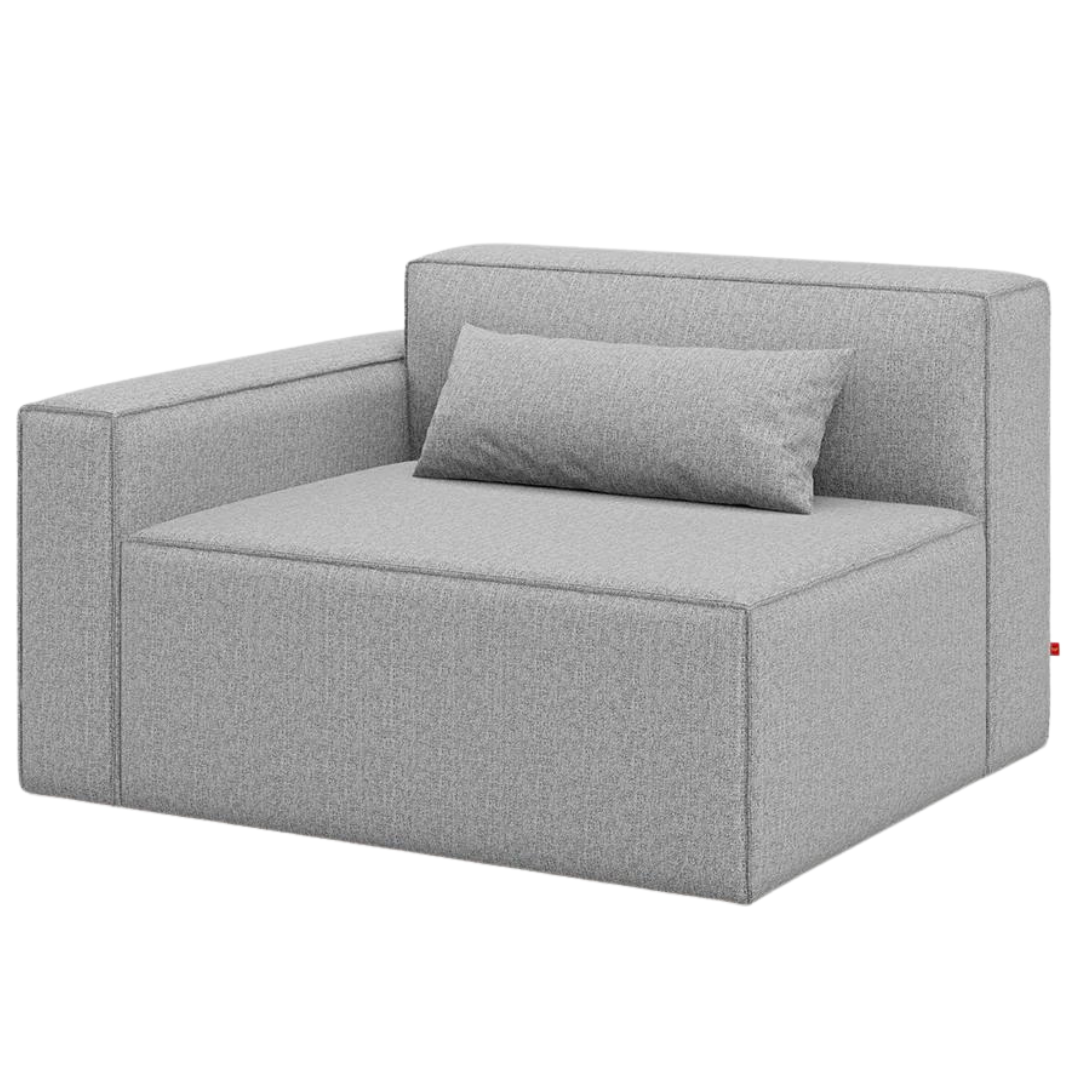 Mix Modular Left Arm Parliament Stone - Gus Modern at Batten Home