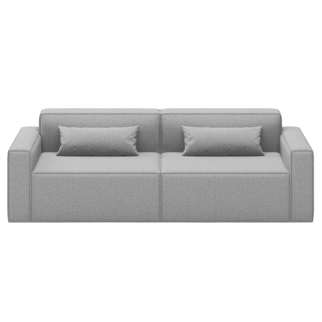 Mix Modular 2-Pc Sofa Parliament Stone - Gus Modern at Batten Home