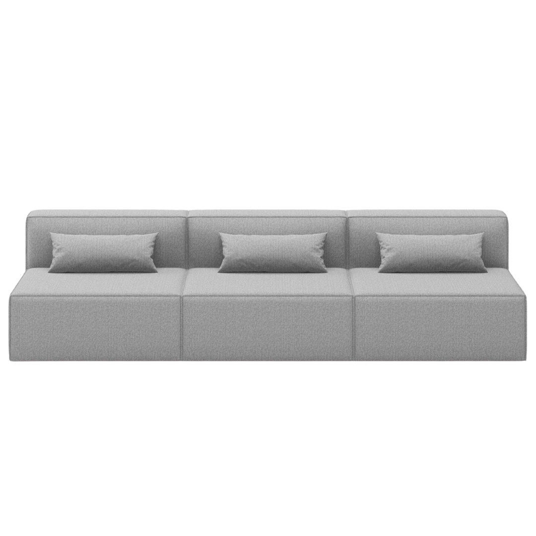 Mix Modular 3-Pc Armless Sofa Parliament Stone - Gus Modern at Batten Home