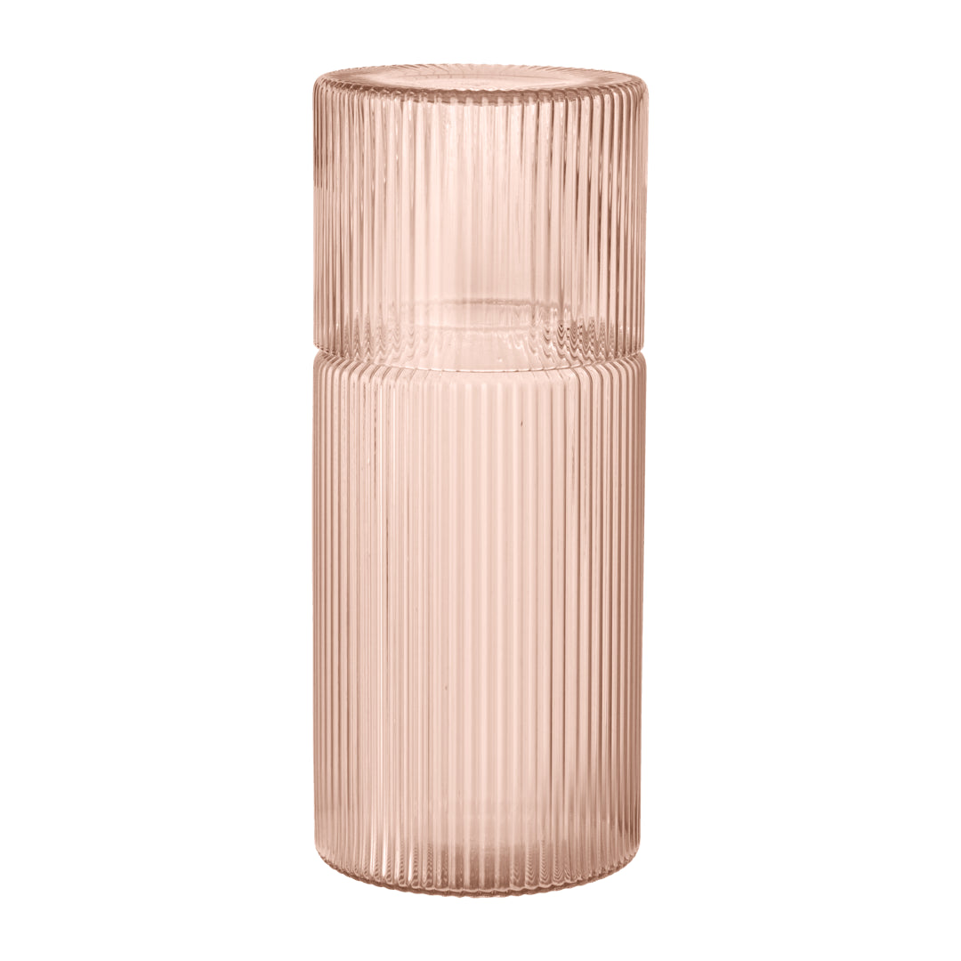 Ferm Living Ripple Carafe Set in Blush - Batten Home
