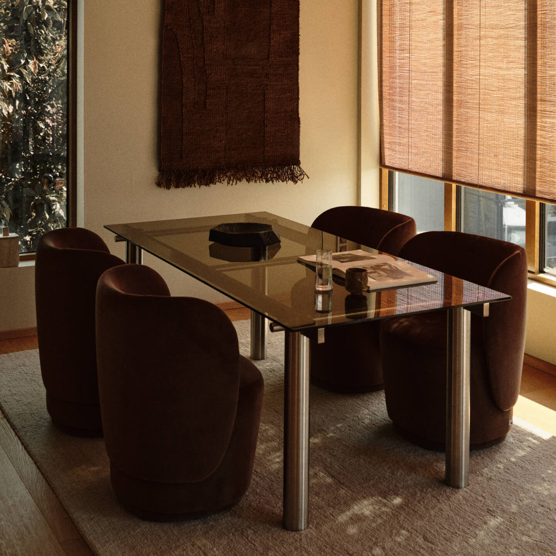 Atura Dining Table - Tinted Glass