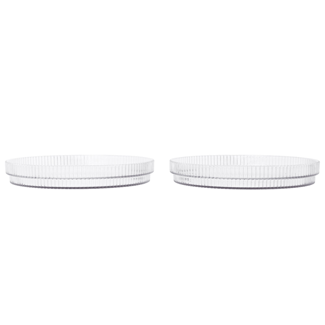 Ferm Living Ripple Kids Plates - Set of 2 - Clear - Batten Home