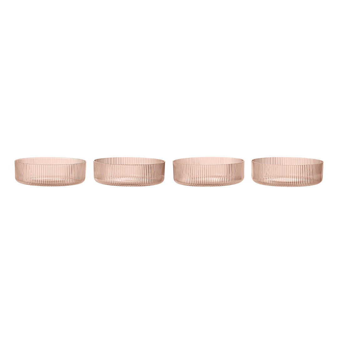 Ferm Living Ripple Serving Bowls Set - Blush - Batten Home