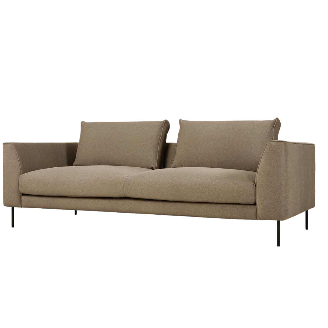 Renfrew Sofa Merino Mocha Side View - Gus Modern at Batten Home