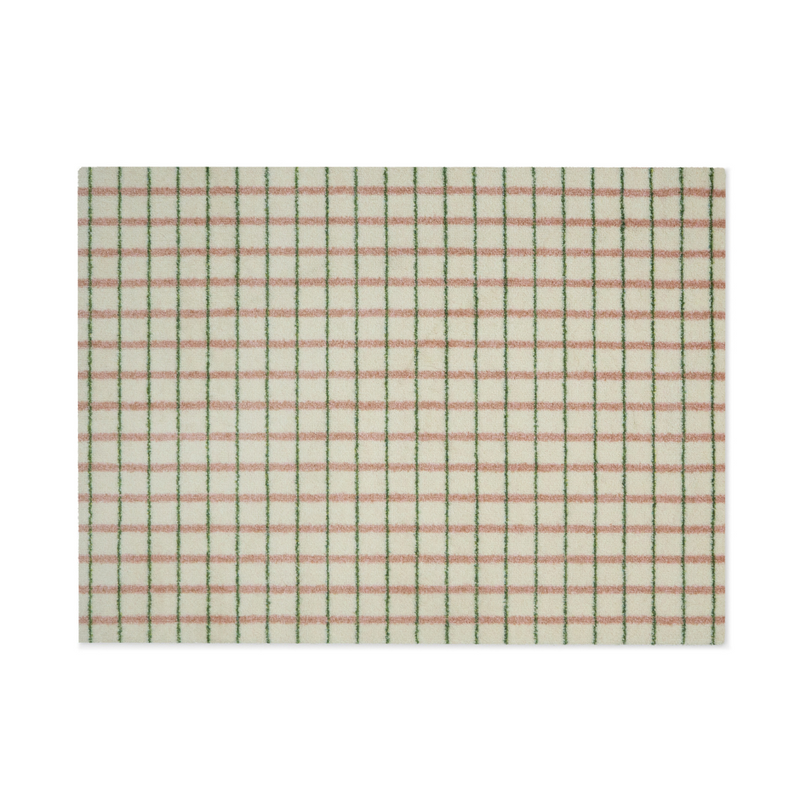 Heymat Grid Scandinavian Floor Mat Lime Candycane Batten Home