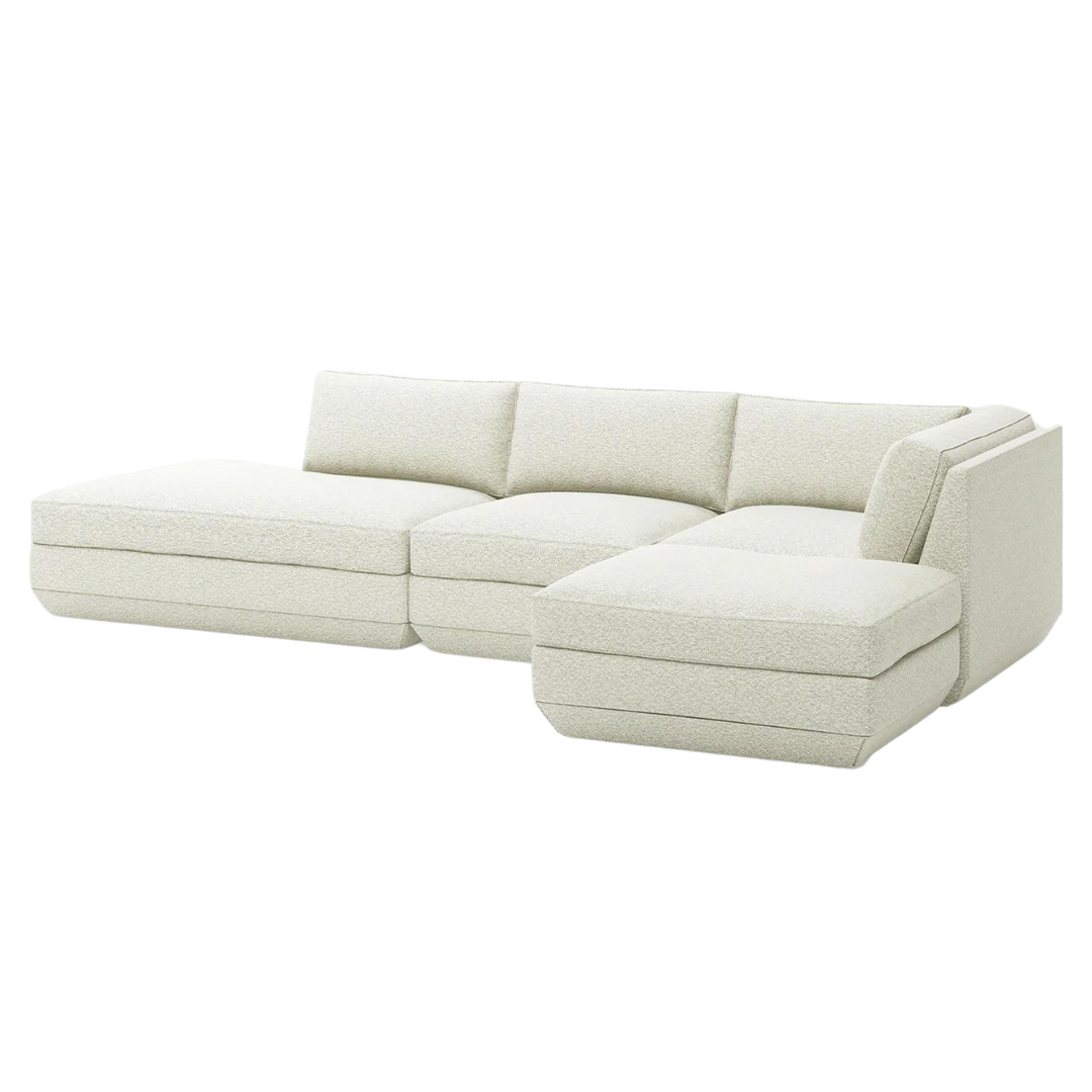 Podium Modular 4-Pc Sectional Copenhagen Fossil RF- Gus Modern at Batten Home