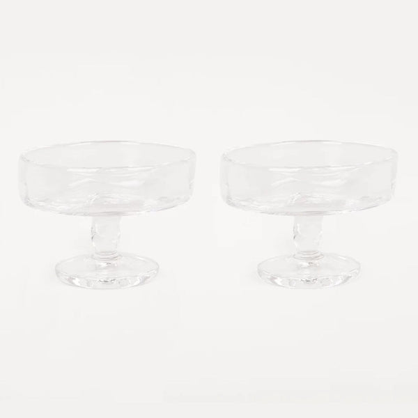 0405 Stem Glass 3 - Clear - Wide - Set of 2