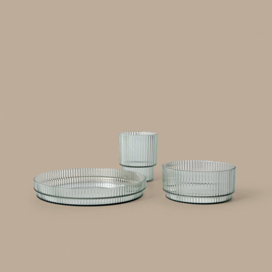 Ferm Living Ripple Kids Dinner Set - Tea Green - Batten Home