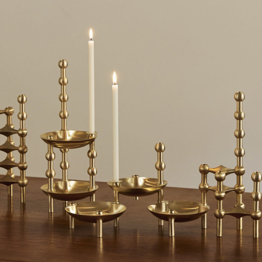 STOFF Nagel Vase, Brushed Brass - Batten Home