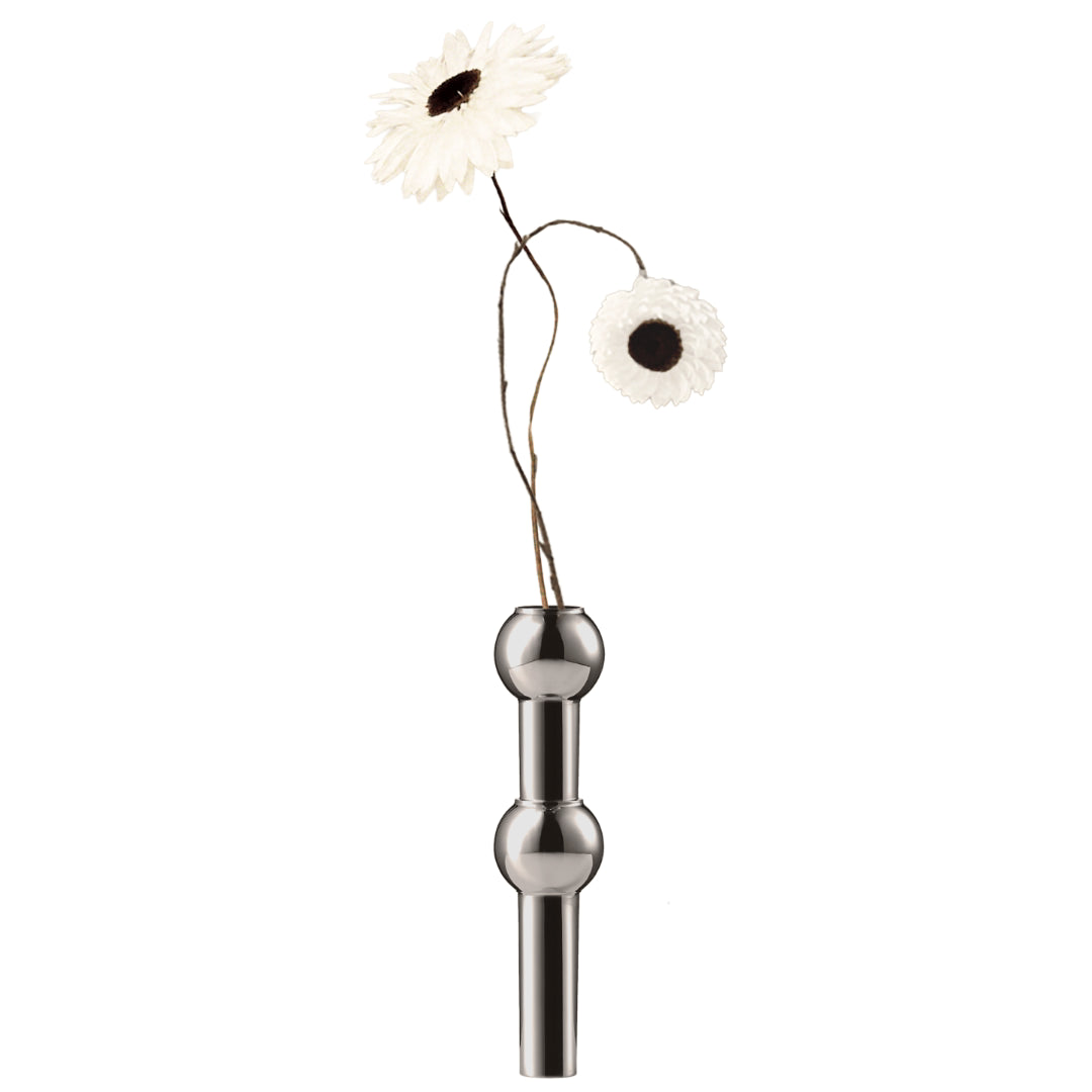 STOFF Nagel Vase, Black Chrome