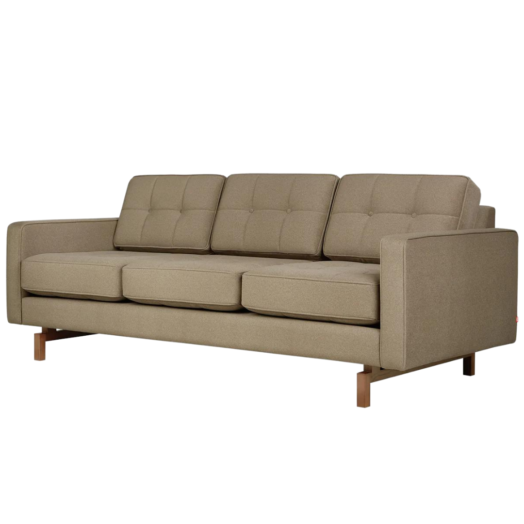 Jane 2 Sofa Merino Mocha Walnut - Gus Modern at Batten Home