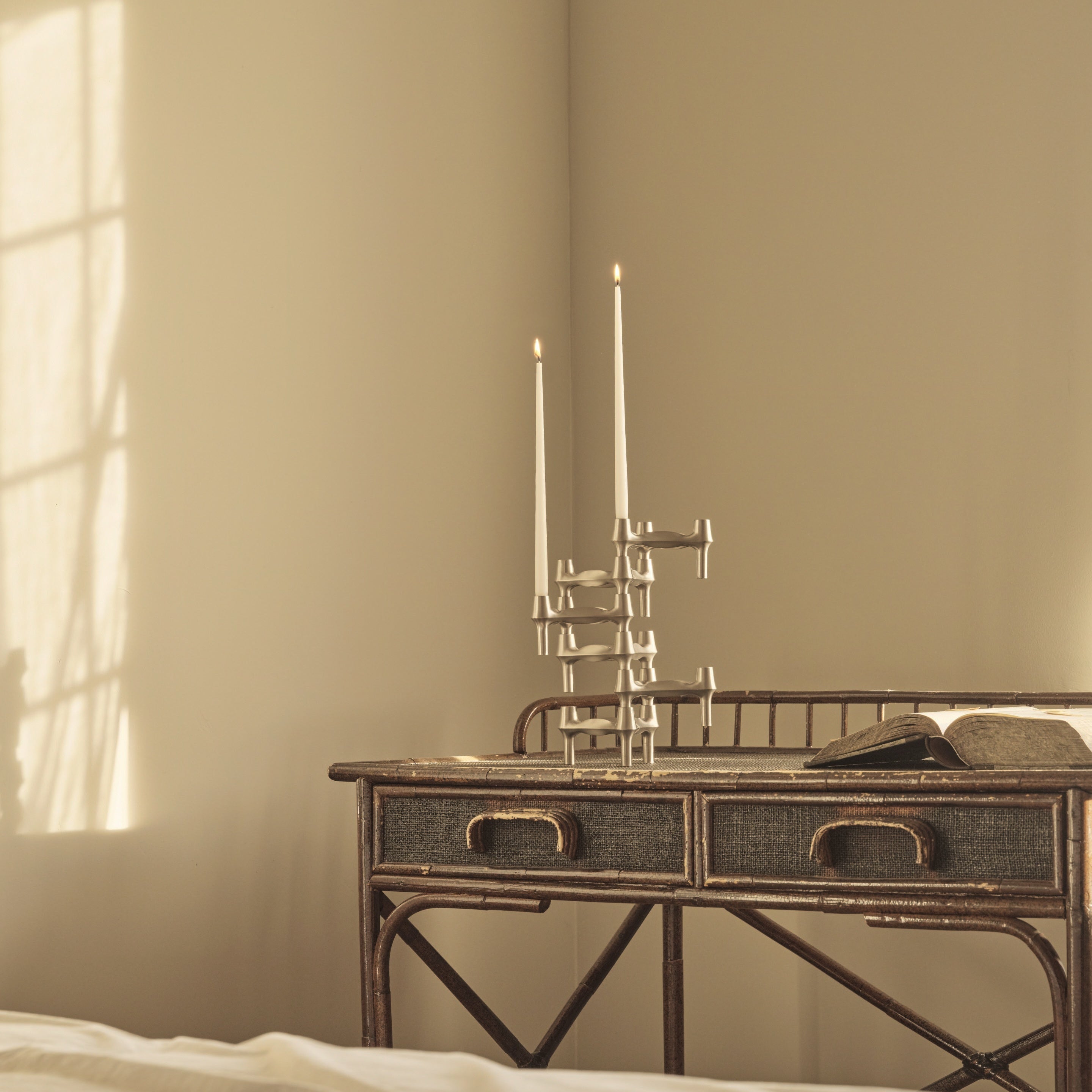 STOFF Nagel BMF Candle Holder, Brushed Chrome