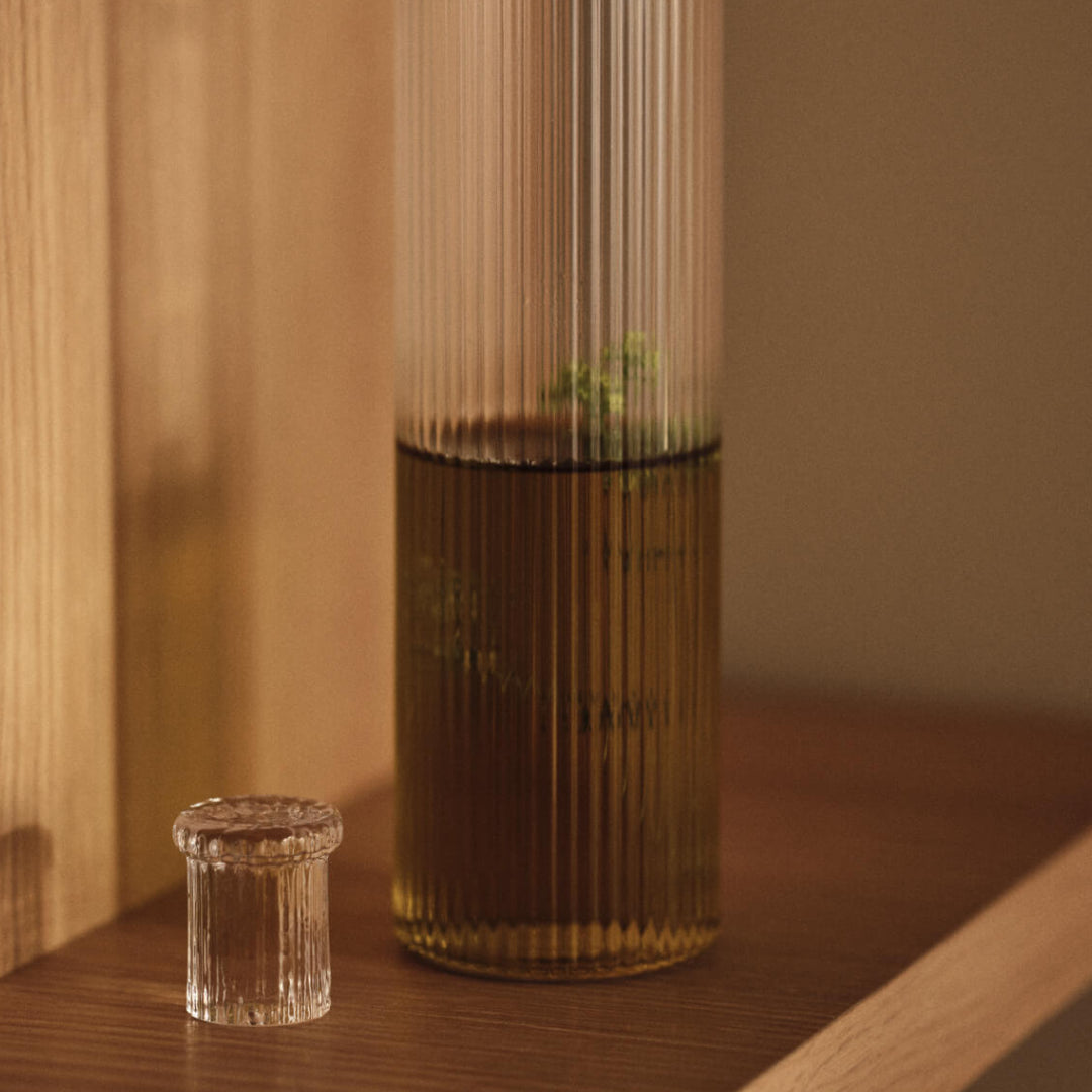 Ferm Living Ripple Oil Bottle - Clear - Batten Home